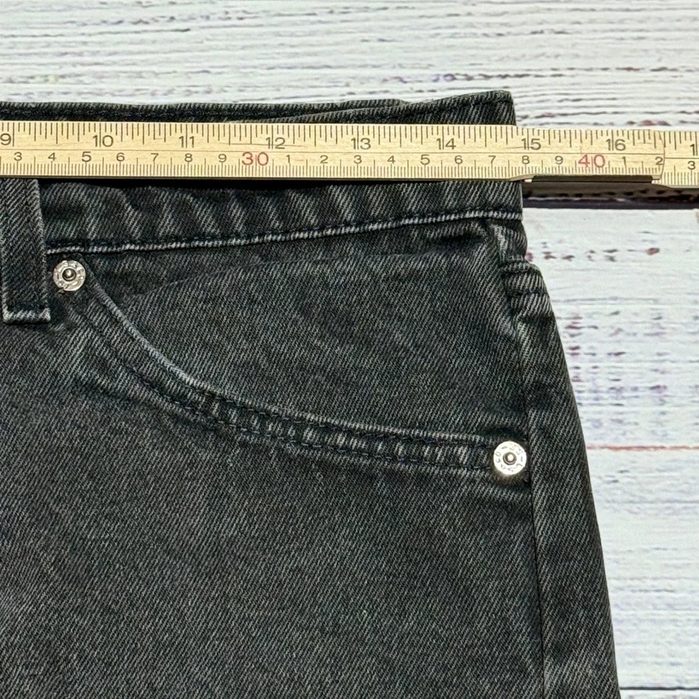 Levi's 555 Jeans 30x30 Relaxed Fit Straight Leg Black Denim Orange Tab USA Made